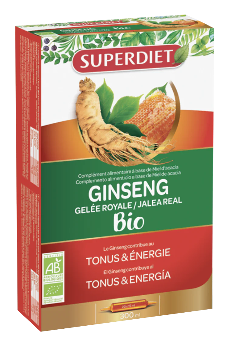Ginseng Jalea Real BIO · Superdiet · 20 ampollas