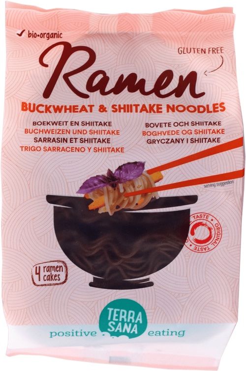 Fideos de Ramen de Trigo sarraceno y Shiitake · Terrasana · 280 gramos