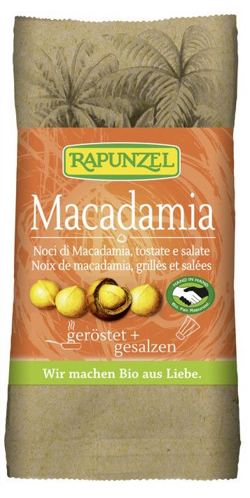 Nueces de Macadamia · Rapunzel · 50 gramos [Caducidad 06/2026]