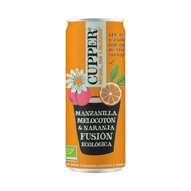 Bebida de Manzanilla, Melocotón y Naranja Bio · Cupper · 250 ml