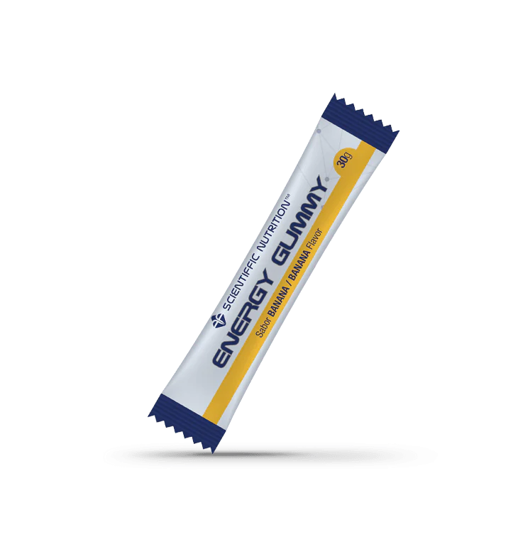 Energy Gummy: Sabor Banana · Scientiffic Nutrition · 30 gramos