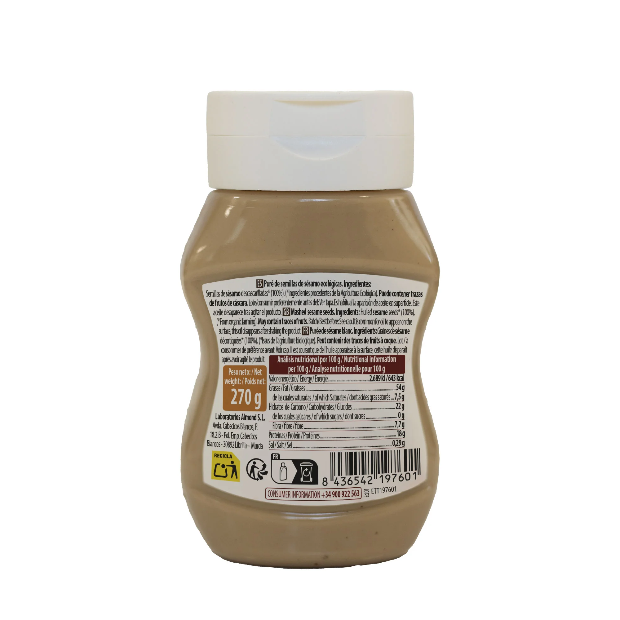 Tahini Suave Blanco 100% · Naturgreen · 270 gramos - Image 2